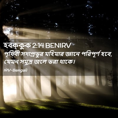 Picture 02 - হবক্কুক 2:14 BENIRV - পৃথিবী সদাপ্রভুর - Bible Verse Picture
