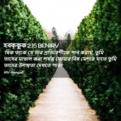 Picture 02 - হবক্কুক 2:15 BENIRV - ‘ধিক তাকে যে তার - Bible Verse Picture
