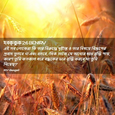 Picture 02 - হবক্কুক 2:6 BENIRV - এই সব লোকেরা কি তার - Bible Verse Picture