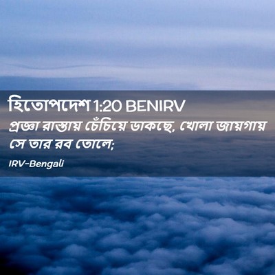 Picture 02 - হিতোপদেশ 1:20 BENIRV - প্রজ্ঞা রাস্তায় - Bible Verse Picture