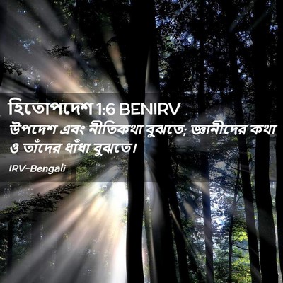 Picture 02 - হিতোপদেশ 1:6 BENIRV - উপদেশ এবং নীতিকথা - Bible Verse Picture