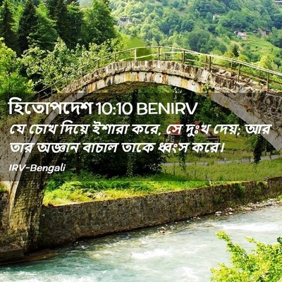 Picture 02 - হিতোপদেশ 10:10 BENIRV - যে চোখ দিয়ে ইশারা - Bible Verse Picture