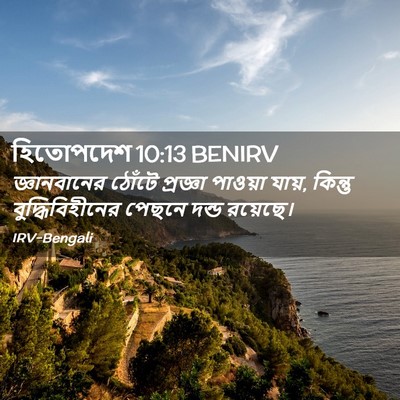Picture 02 - হিতোপদেশ 10:13 BENIRV - জ্ঞানবানের ঠোঁটে - Bible Verse Picture