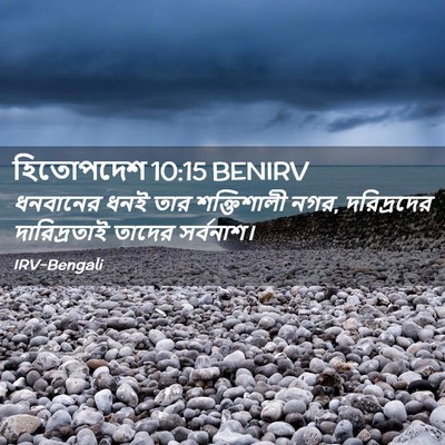 Picture 02 - হিতোপদেশ 10:15 BENIRV - ধনবানের ধনই তার - Bible Verse Picture