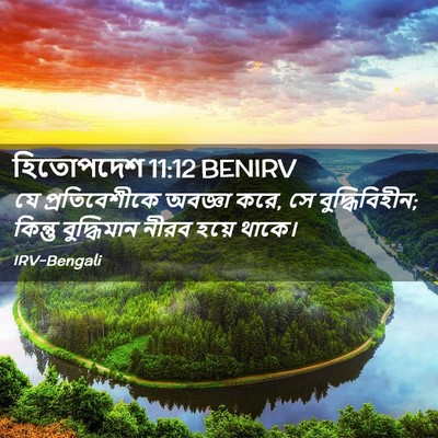 Picture 02 - হিতোপদেশ 11:12 BENIRV - যে প্রতিবেশীকে - Bible Verse Picture