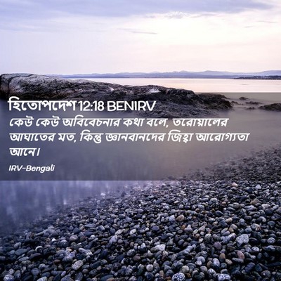 Picture 02 - হিতোপদেশ 12:18 BENIRV - কেউ কেউ অবিবেচনার - Bible Verse Picture