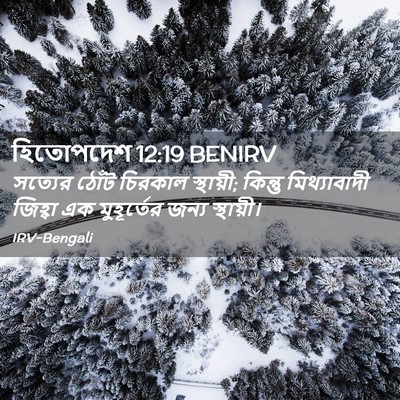 Picture 02 - হিতোপদেশ 12:19 BENIRV - সত্যের ঠোঁট - Bible Verse Picture