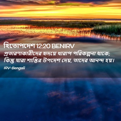 Picture 02 - হিতোপদেশ 12:20 BENIRV - প্রতারণাকারীদের - Bible Verse Picture