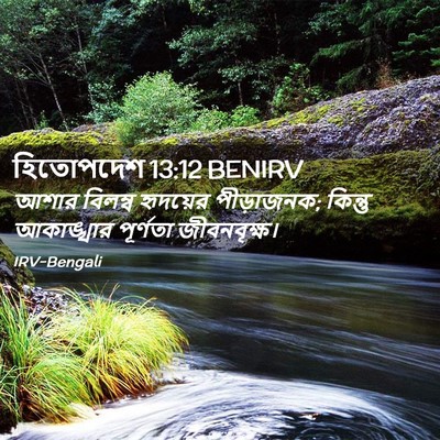 Picture 02 - হিতোপদেশ 13:12 BENIRV - আশার বিলম্ব - Bible Verse Picture