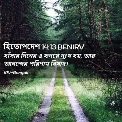 Picture 02 - হিতোপদেশ 14:13 BENIRV - হাঁসার দিনের ও - Bible Verse Picture