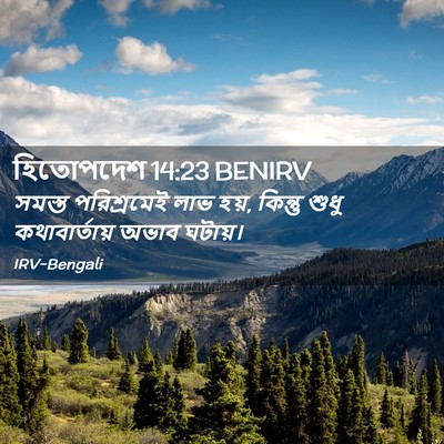 Picture 02 - হিতোপদেশ 14:23 BENIRV - সমস্ত পরিশ্রমেই - Bible Verse Picture