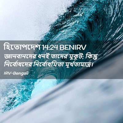 Picture 02 - হিতোপদেশ 14:24 BENIRV - জ্ঞানবানদের ধনই - Bible Verse Picture