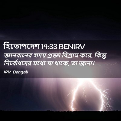 Picture 02 - হিতোপদেশ 14:33 BENIRV - জ্ঞানবানের হৃদয় - Bible Verse Picture