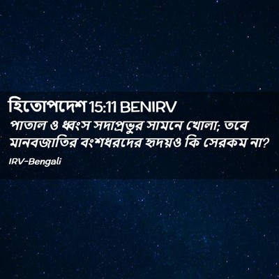 Picture 02 - হিতোপদেশ 15:11 BENIRV - পাতাল ও ধ্বংস - Bible Verse Picture