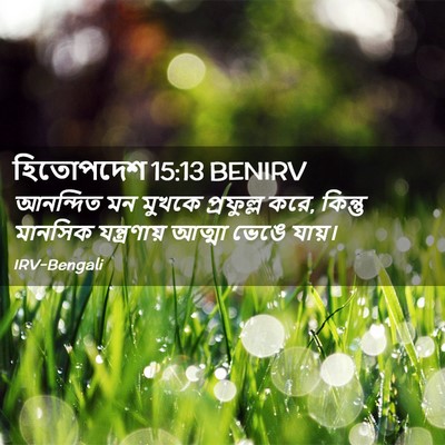 Picture 02 - হিতোপদেশ 15:13 BENIRV - আনন্দিত মন মুখকে - Bible Verse Picture
