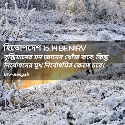 Picture 02 - হিতোপদেশ 15:14 BENIRV - বুদ্ধিমানের মন - Bible Verse Picture