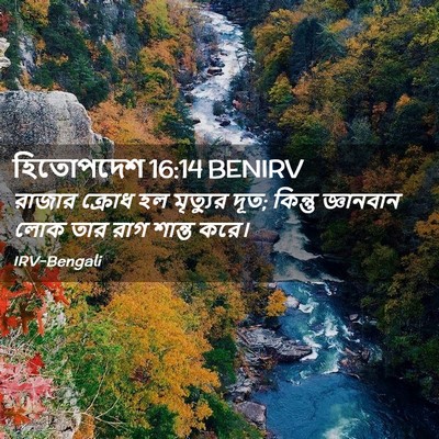 Picture 02 - হিতোপদেশ 16:14 BENIRV - রাজার ক্রোধ হল - Bible Verse Picture