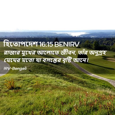 Picture 02 - হিতোপদেশ 16:15 BENIRV - রাজার মুখের আলোতে - Bible Verse Picture
