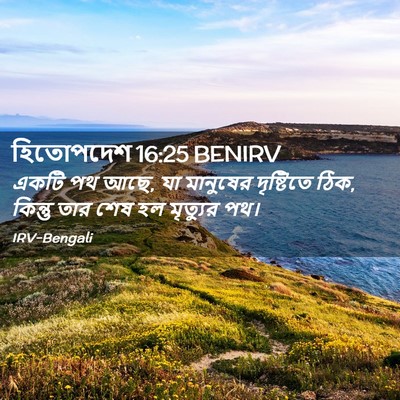 Picture 02 - হিতোপদেশ 16:25 BENIRV - একটি পথ আছে, যা - Bible Verse Picture