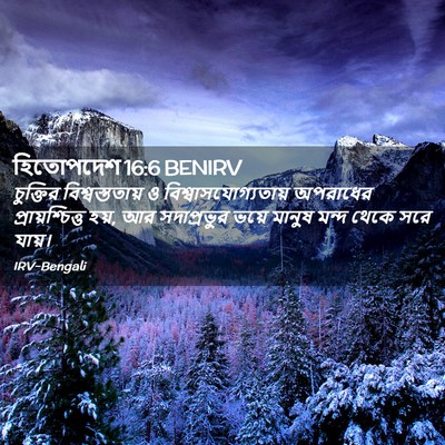 Picture 02 - হিতোপদেশ 16:6 BENIRV - চুক্তির - Bible Verse Picture