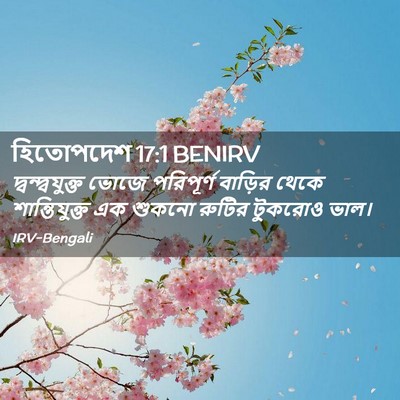 Picture 02 - হিতোপদেশ 17:1 BENIRV - দ্বন্দ্বযুক্ত - Bible Verse Picture