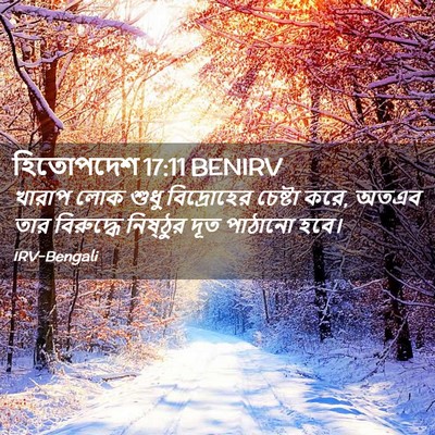 Picture 02 - হিতোপদেশ 17:11 BENIRV - খারাপ লোক শুধু - Bible Verse Picture