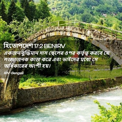 Picture 02 - হিতোপদেশ 17:2 BENIRV - একজন বুদ্ধিমান - Bible Verse Picture