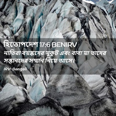 Picture 02 - হিতোপদেশ 17:6 BENIRV - নাতিরা বয়ষ্কদের - Bible Verse Picture