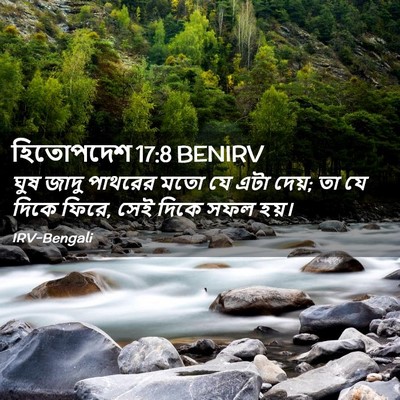 Picture 02 - হিতোপদেশ 17:8 BENIRV - ঘুষ জাদু পাথরের - Bible Verse Picture