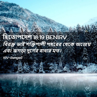 Picture 02 - হিতোপদেশ 18:19 BENIRV - বিরক্ত ভাই - Bible Verse Picture