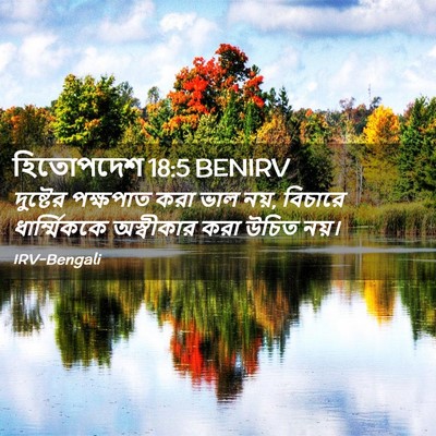 Picture 02 - হিতোপদেশ 18:5 BENIRV - দুষ্টের পক্ষপাত - Bible Verse Picture