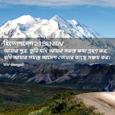 Picture 02 - হিতোপদেশ 2:1 BENIRV - আমার পুত্র, তুমি - Bible Verse Picture