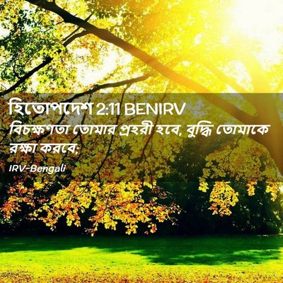 Picture 02 - হিতোপদেশ 2:11 BENIRV - বিচক্ষণতা তোমার - Bible Verse Picture