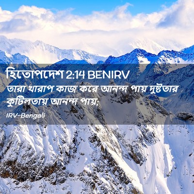 Picture 02 - হিতোপদেশ 2:14 BENIRV - তারা খারাপ কাজ করে - Bible Verse Picture