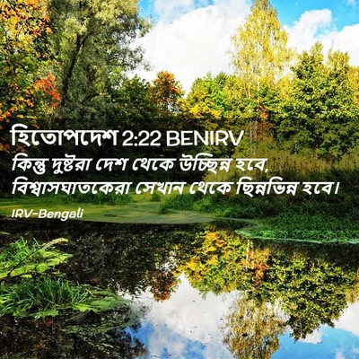 Picture 02 - হিতোপদেশ 2:22 BENIRV - কিন্তু দুষ্টরা - Bible Verse Picture