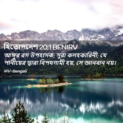 Picture 02 - হিতোপদেশ 20:1 BENIRV - আঙ্গুর রস উপহাসক; - Bible Verse Picture