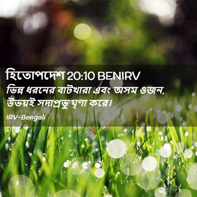 Picture 02 - হিতোপদেশ 20:10 BENIRV - ভিন্ন ধরনের - Bible Verse Picture