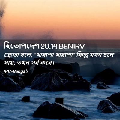 Picture 02 - হিতোপদেশ 20:14 BENIRV - ক্রেতা বলে, “খারাপ! - Bible Verse Picture