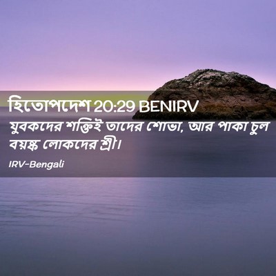 Picture 02 - হিতোপদেশ 20:29 BENIRV - যুবকদের শক্তিই - Bible Verse Picture