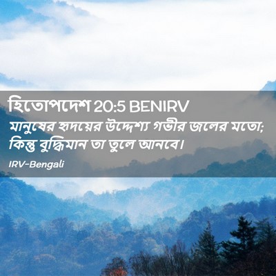 Picture 02 - হিতোপদেশ 20:5 BENIRV - মানুষের হৃদয়ের - Bible Verse Picture