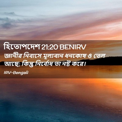 Picture 02 - হিতোপদেশ 21:20 BENIRV - জ্ঞানীর নিবাসে - Bible Verse Picture