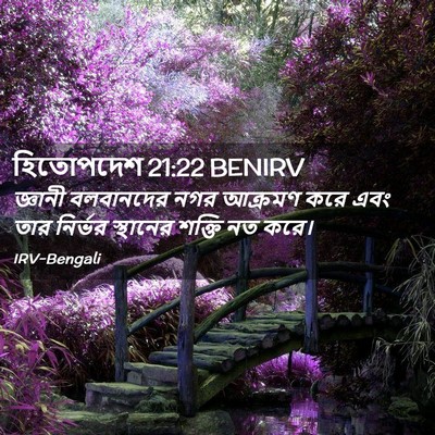 Picture 02 - হিতোপদেশ 21:22 BENIRV - জ্ঞানী বলবানদের - Bible Verse Picture