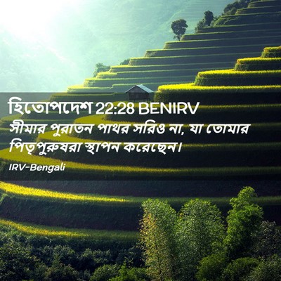 Picture 02 - হিতোপদেশ 22:28 BENIRV - সীমার পুরাতন পাথর - Bible Verse Picture