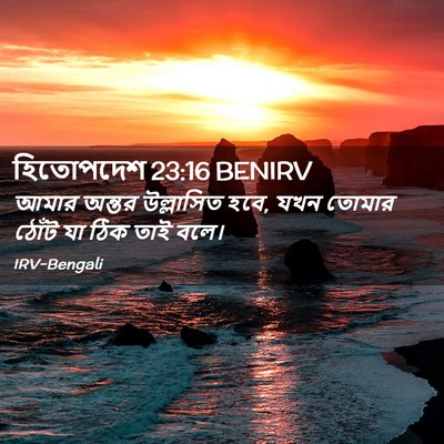 Picture 02 - হিতোপদেশ 23:16 BENIRV - আমার অন্তর - Bible Verse Picture