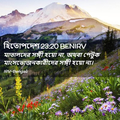 Picture 02 - হিতোপদেশ 23:20 BENIRV - মাতালদের সঙ্গী - Bible Verse Picture