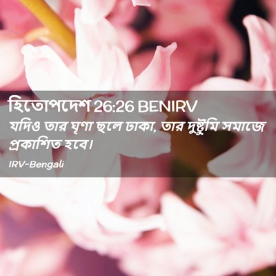 Picture 02 - হিতোপদেশ 26:26 BENIRV - যদিও তার ঘৃণা ছলে - Bible Verse Picture