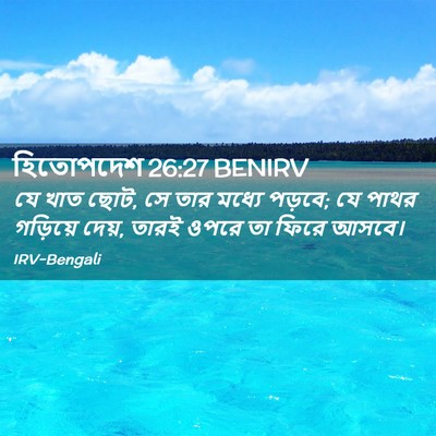 Picture 02 - হিতোপদেশ 26:27 BENIRV - যে খাত ছোট, সে তার - Bible Verse Picture