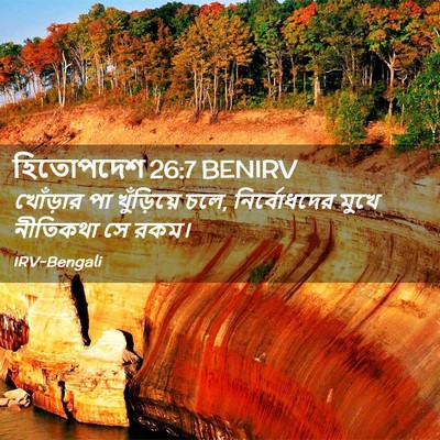Picture 02 - হিতোপদেশ 26:7 BENIRV - খোঁড়ার পা - Bible Verse Picture