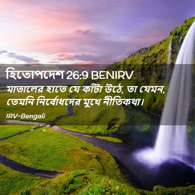 Picture 02 - হিতোপদেশ 26:9 BENIRV - মাতালের হাতে যে - Bible Verse Picture
