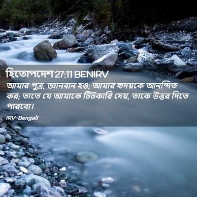 Picture 02 - হিতোপদেশ 27:11 BENIRV - আমার পুত্র, - Bible Verse Picture